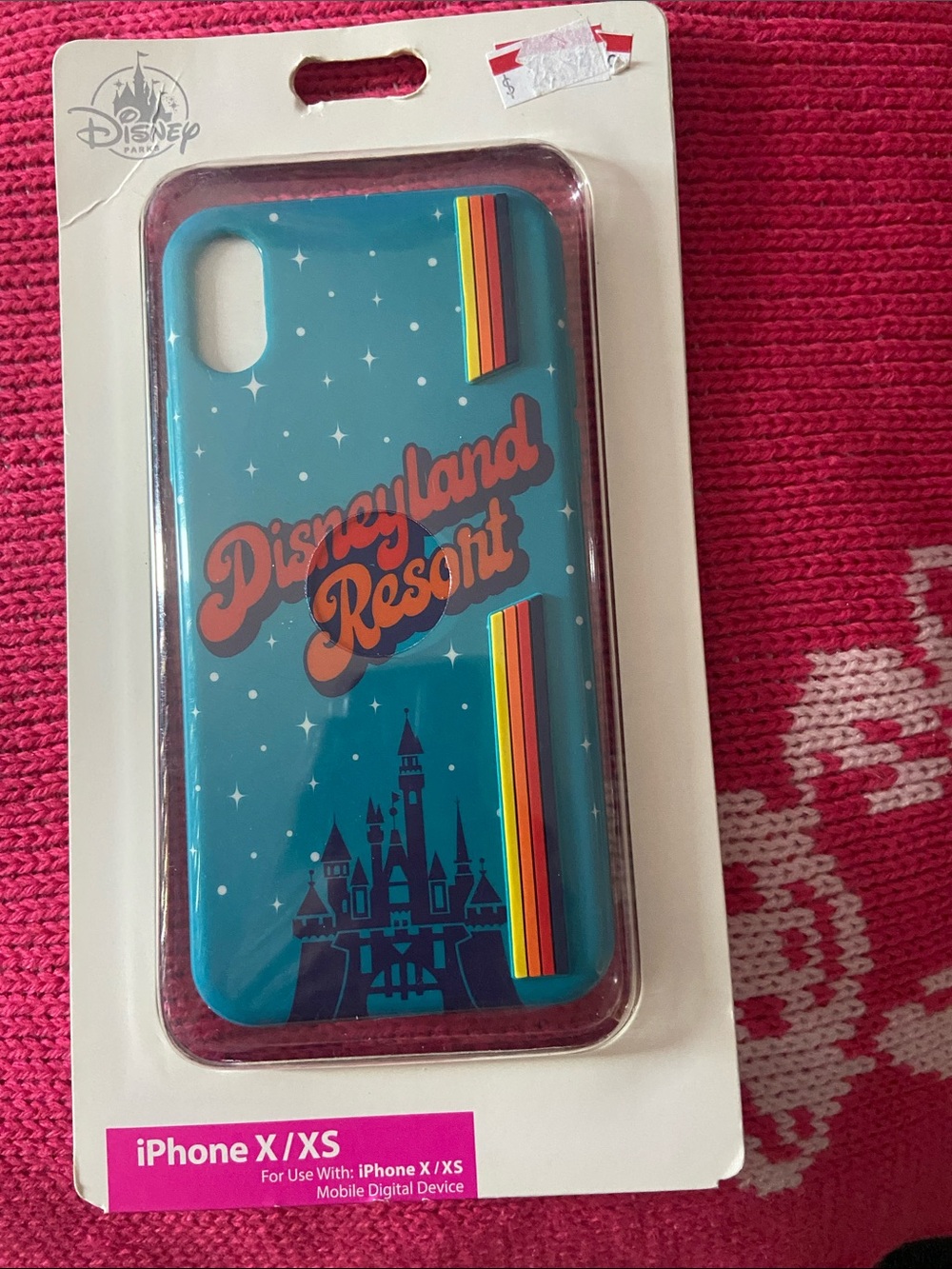 Disney Teal iPhone X/XS Case with Retro Rainbow Accents